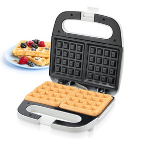 Geepas 750W Waffle Maker, 2 Slice Non-Stick Electric Belgian Waffle Maker with Thermostatically Controlled Function