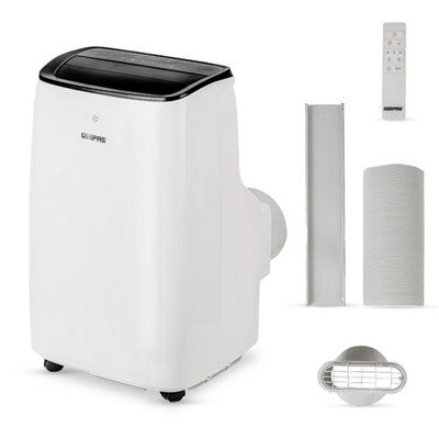 Geepas 9000 BTU Portable Air Conditioner 4-in-1 Cooling, Fan, Dehumidifier & Sleep Mode