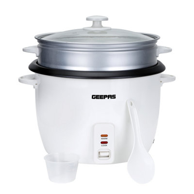 Geepas 900W Rice Cooker & Steamer, 2.8L DIY at B&Q