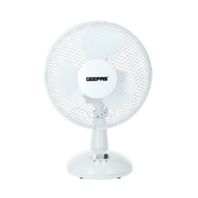 Geepas 9inch Table Fan 25W Electric Portable Desktop Cooling Fan for Desk Home or Office Use