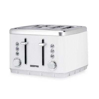 GEEPAS Arcus 4 Slice Toaster 7 Browning Levels Eject Defrost Reheat ...