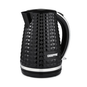 Geepas Argyle 1.7L Cordless Electric Kettle 2200W, Black