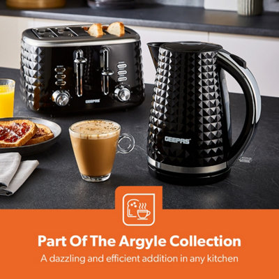 Geepas Argyle 4 Slice Bread Toaster with 7 Level Browning Control 1750W ...