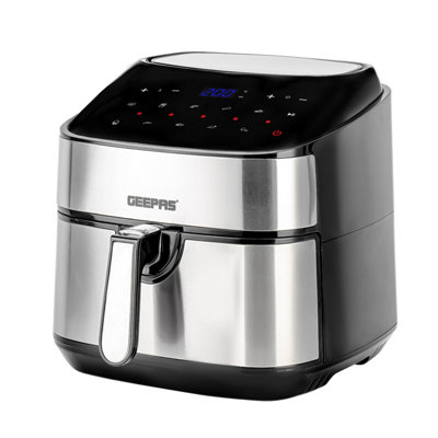 Geepas  Digital Air Fryer 7.5L Vortex Technology  10-in-1 Convection Air Fryer with LED Touchscreen, 60 Min Timer- 1800W