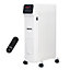 Geepas Digital  Oil Filled Radiator Portable 2000W 9 Fin with Remote, White