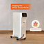 Geepas Digital  Oil Filled Radiator Portable 2000W 9 Fin with Remote, White