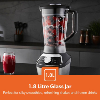 GEEPAS Electric Jug Blender Smoothie Maker, Food Jug Blender Smoothie, Ice Crush, Clean, Pulse Functions, BPA Free Tritan 1.8L