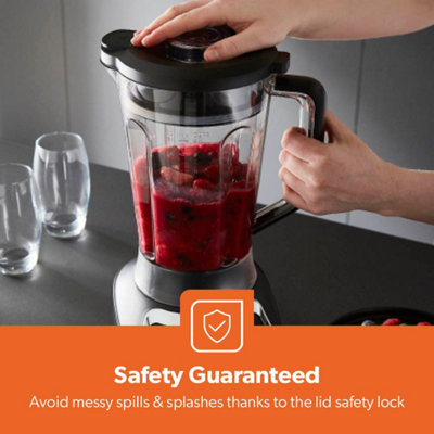GEEPAS Electric Jug Blender Smoothie Maker, Food Jug Blender Smoothie, Ice Crush, Clean, Pulse Functions, BPA Free Tritan 1.8L