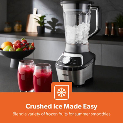 GEEPAS Electric Jug Blender Smoothie Maker, Food Jug Blender Smoothie, Ice Crush, Clean, Pulse Functions, BPA Free Tritan 1.8L