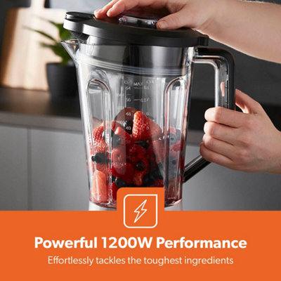 GEEPAS Electric Jug Blender Smoothie Maker, Food Jug Blender Smoothie, Ice Crush, Clean, Pulse Functions, BPA Free Tritan 1.8L
