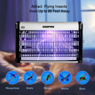 Geepas Fly and Insect Killer Powerful Fly Zapper 20W UV Light