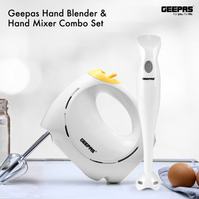 Geepas Hand Blender & Hand Mixer Combo Set