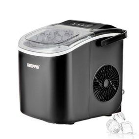Geepas Ice Cube Maker, Produces 12kg In 24 Hours, 9 Ice Cubes in 7 Mins Compact Portable Countertop Ice Maker