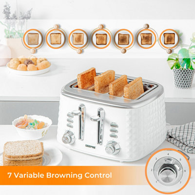 Geepas Kettle Toaster and Oven Set 1.5L Pyramid Kettle 4 Slice Toaster 20L Microwave Oven