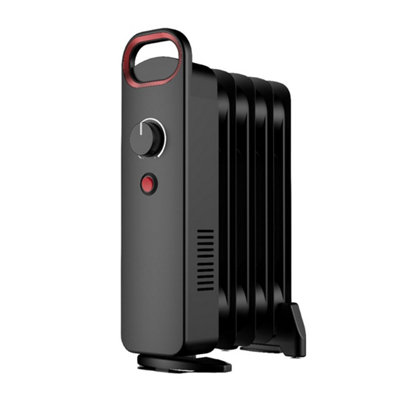 Geepas Mini Oil Filled Radiator 5 Fin, 450W Portable Electric Heater ...