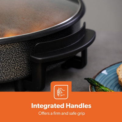 GEEPAS Multicooker 5L Electric Frying Pan with Lid & Adjustable Temperature 40Cm