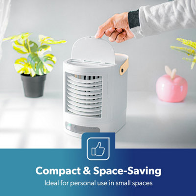 Geepas Portable Air Cooler in Mobile Mini Air Conditioner Fan