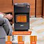 Geepas Portable Ceramic Gas Heater 4.2KW Mobile Electric & Piezoelectric Ignition