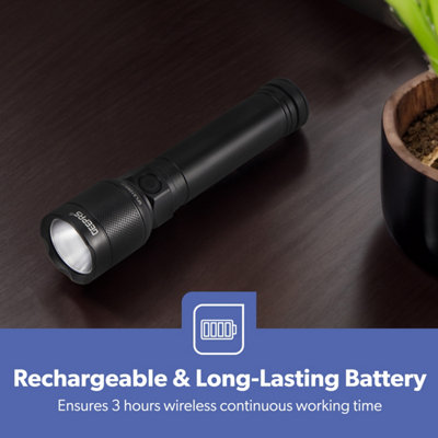 GEEPAS Portable Flashlight Bright Torch 500 Lumens, 200M Distance Range ...