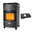 Geepas Portable Gas Heater 4.2KW LPG/Propane Gas with Wheels, Regulator & Hose