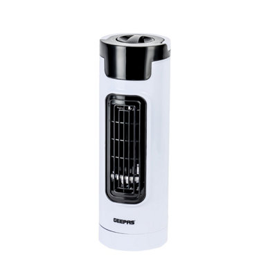 Geepas Portable Mini Tower Fan 3 Speeds Lightweight With Oscillation 14"