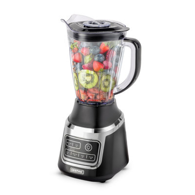 GEEPAS Professional Blender 900W, Stainless Steel Blades Jug Blender Smoothie Maker