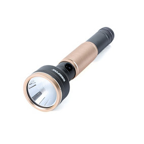 GEEPAS Rechargeable LED Flashlight with Inbuilt Power Bank for USB Charging XPE