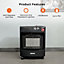 Geepas Small Cabinet Gas Heater 4.2KW Electric & Piezoelectric Ignition, Black