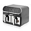 Geepas Vortex 8L Dual Basket Air Fryer 8-in-1 Digital Convection Air Fryer Toaster Oven