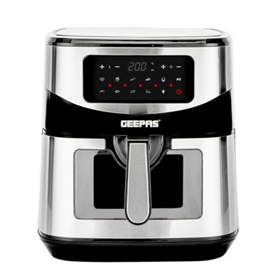 Geepas Vortex 9.2L Digital Air Fryer Family-Sized 9-in-1 Convection Air Fryer with LED Touchscreen, 60 Minutes Timer & Non-Stick