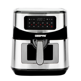 Geepas Vortex 9.2L Digital Air Fryer Family-Sized 9-in-1 Convection Air Fryer with LED Touchscreen, 60 Minutes Timer & Non-Stick