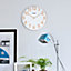 GEEPAS Wall Clock Modern Large Number Silent Round Clock Battery Operated