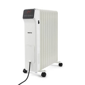 Geepas White 2500W Digital Oil Filled Radiator Remote Control