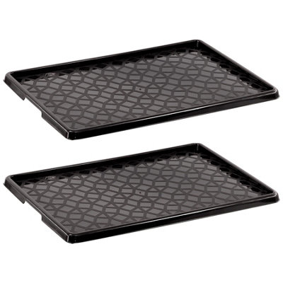 GEEZY 2 Pc Boot Trays Indoor Outdoor Plastic Shoe Mat Drip Board for ...
