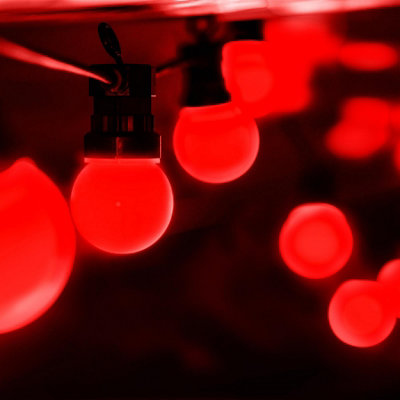 GEEZY 200 LED Red Berry Christmas String Lights Mains Powered Fairy ...
