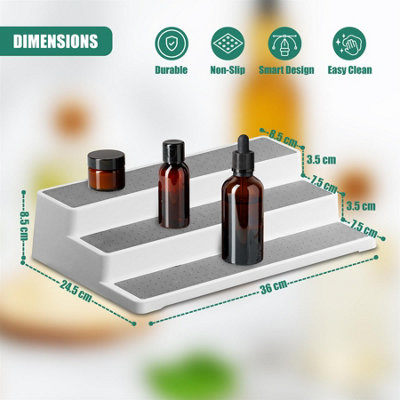 GEEZY 3 Tier Spice Rack Organiser Step Kitchen Cupboard Shelf Storage ...