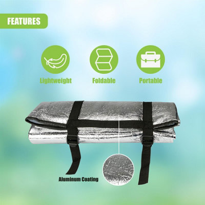 GEEZY Camping Mat Aluminum Foil Folding Blanket, Picnic, Tent Rug Outdoor Activities