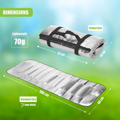 GEEZY Camping Mat Aluminum Foil Folding Blanket, Picnic, Tent Rug Outdoor Activities