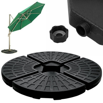 GEEZY Cantilever Parasol Base Outdoor Umbrella Stand Holder Garden Patio 66kg Set of 4