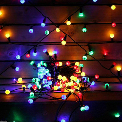 GEEZY Christmas Light Outdoor LED Berry Fairy String With Timer & 8 ...
