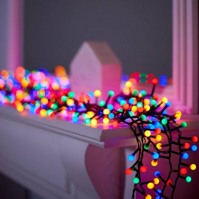 GEEZY Christmas Light Outdoor LED Berry Fairy String With Timer & 8 ...