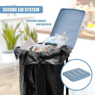 GEEZY Collapsible Bin Bag Holder Stand 60L Camping Waste Disposal ...