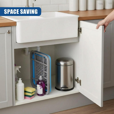 GEEZY Collapsible Dish Drainer Rack Washing Up Silicone Drying Board ...