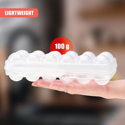 GEEZY Covered 12 Eggs Holder Storage Box Container BPA-Free