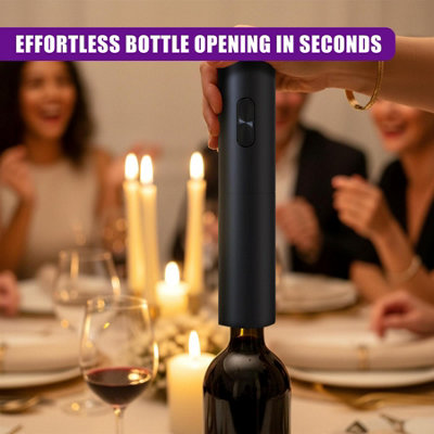GEEZY Electric Wine Bottle Opener Battery Powered Quick Automatic ...