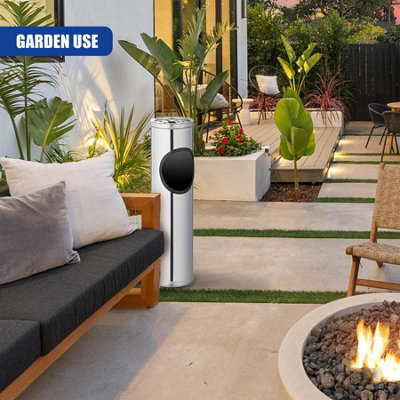 garden cigarette bin Metal Steel Ashtray Free Standing Litter Outdoor Dustbin 30L Large garden cigarette bin Outdoors ashtray