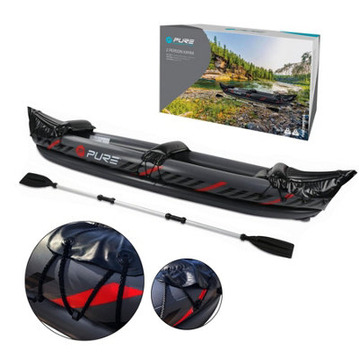 GEEZY Inflatable Kayak 2 Person Blow Up Boat with Paddle and ...