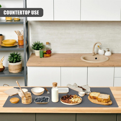 Non-Adhesive Shelf Liner – 18x96 Inch Kitchen Drawer Liner, Waterproof & Anti-Slip, Easy To Clean Cabinet Protector
