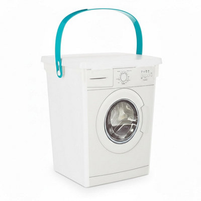 GEEZY Laundry Powder Storage Box Washing Machine Shape Tablet Organizer ...