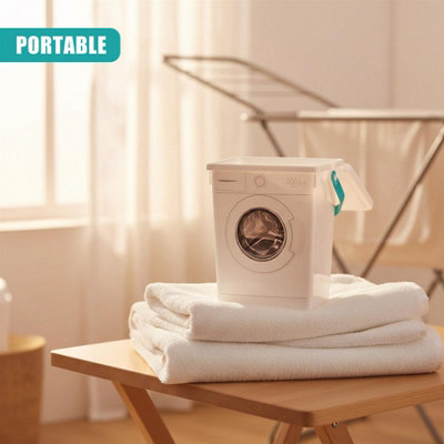 GEEZY Laundry Powder Storage Box Washing Machine Shape Tablet Organizer ...